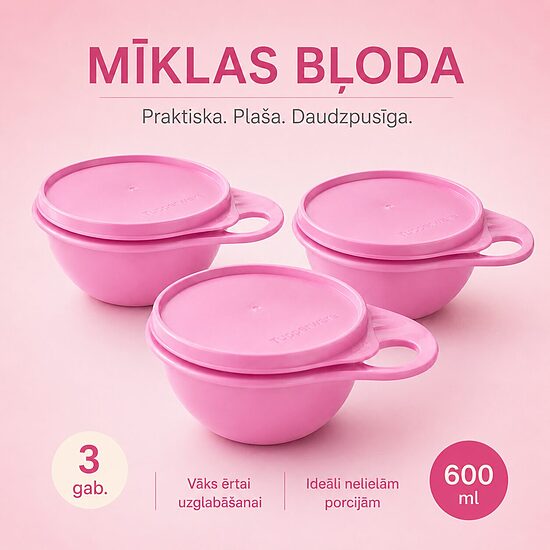 Mīklas bļoda 600 ml (3gab) (-44% atlaide)
